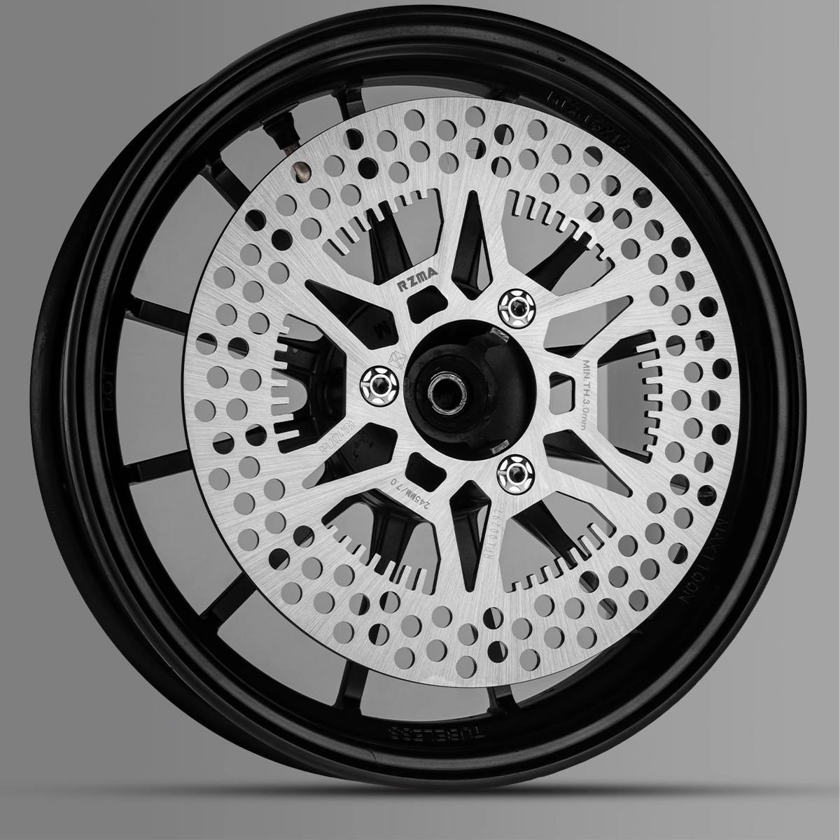 rzma瑞祖玛三孔220/245刹车盘7.0电动摩托车碟刹改装齿鲨刹车盘