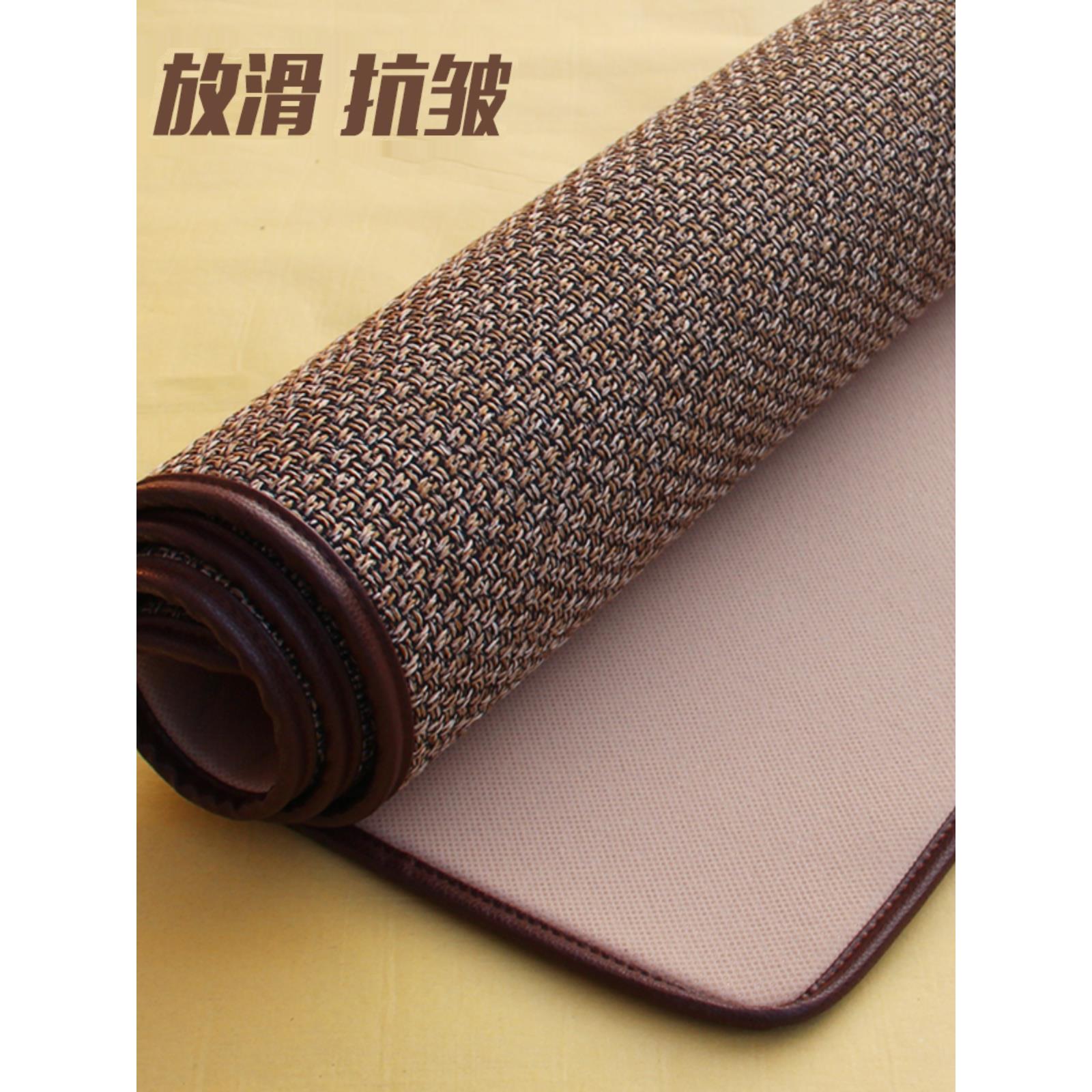 25实木沙发靠垫套亚麻面料全年棕色现代防滑欧洲皮革靠垫棉和亚麻