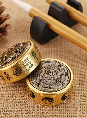 黄铜立即双面旋转手柄件太极双鱼座旋转器指尖旋转器乐趣减压减压