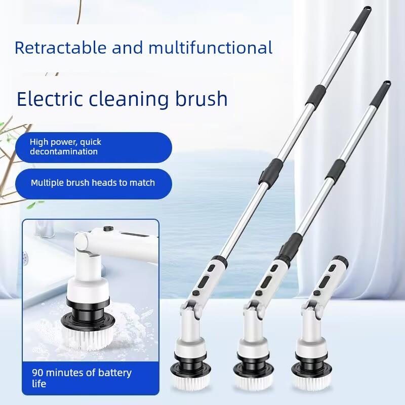 电动清洁刷无线长柄家用手持式多功能可折叠旋转无死角厨房浴室洗