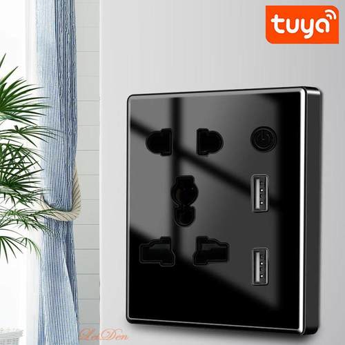 涂鸦Zigbee/Wifi智能墙壁国标通用插座计量定时双usb快充86型