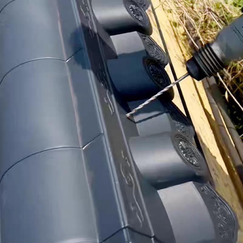 特厚彷古屋檐瓦片一体瓦树脂瓦中式双面瓦门头庭院墙头装饰亿发