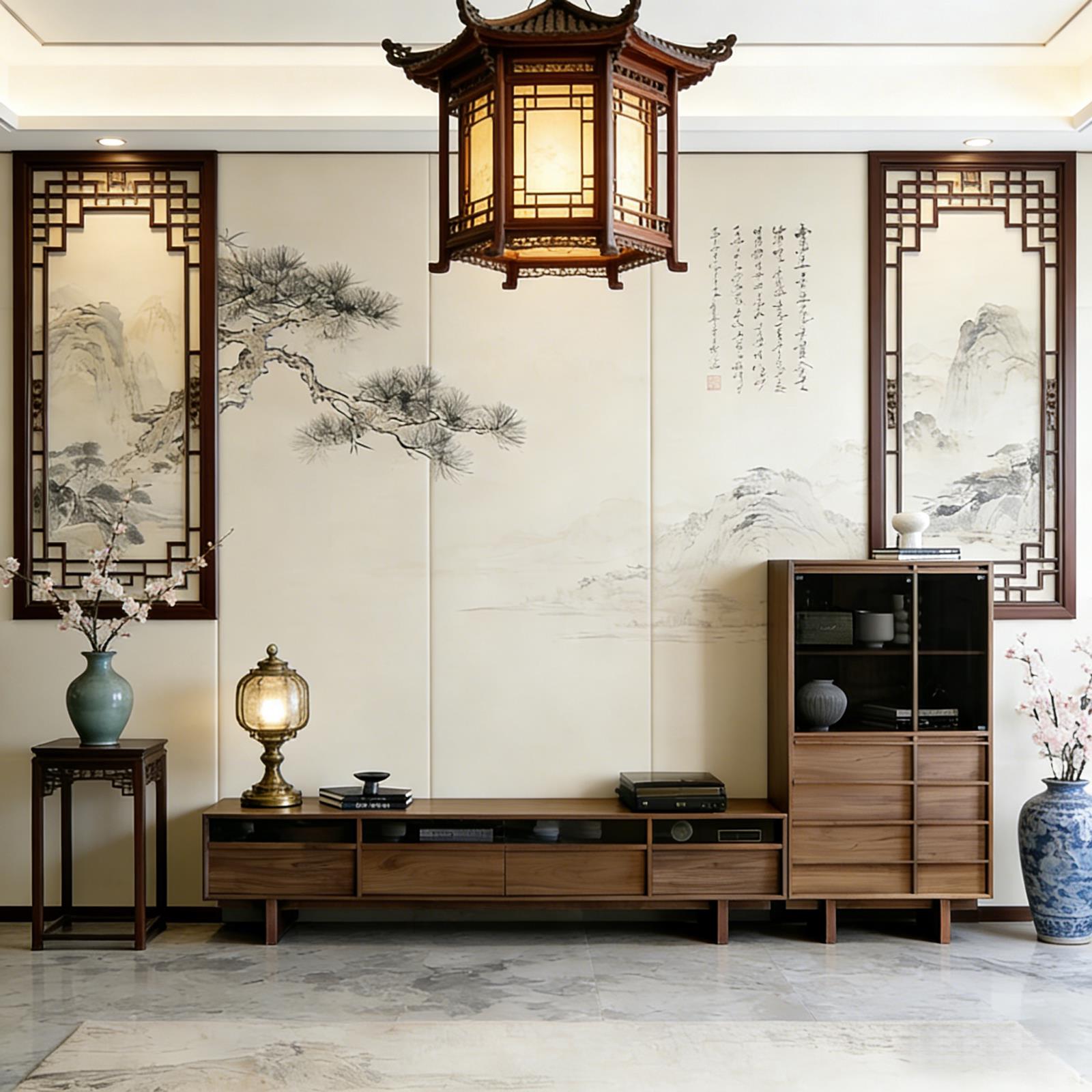 北欧中古实木电视柜黑胡桃木立柜边柜组合客厅展示柜小户型视听柜