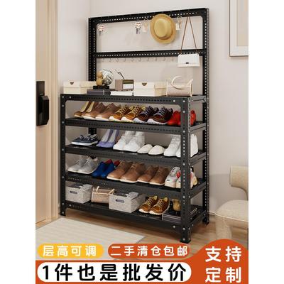 角钢省空间鞋柜带衣架多层多功能门厅柜家用门口进门收纳鞋架鞋柜