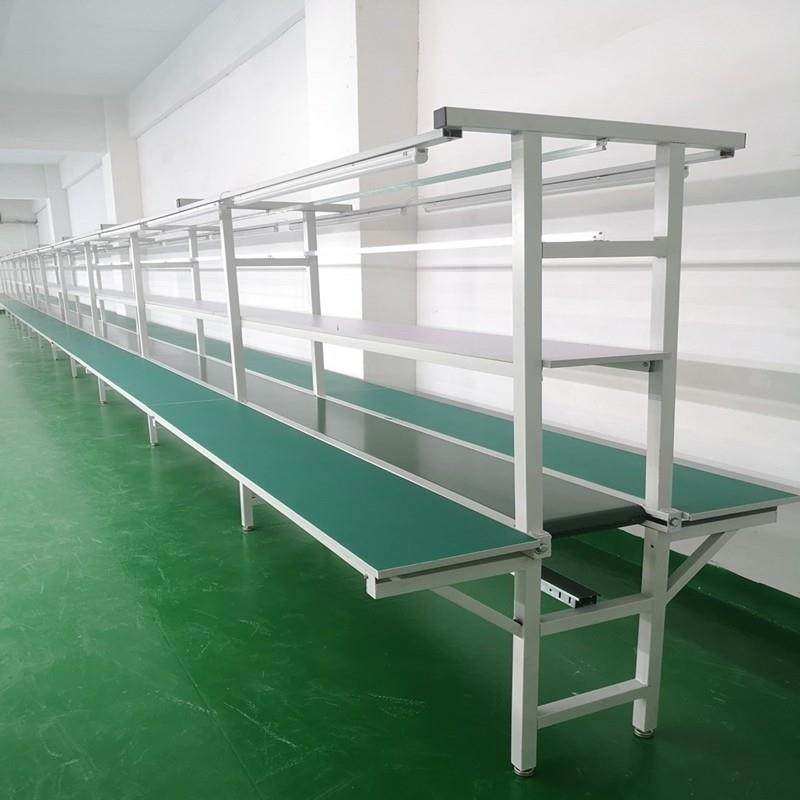 流水线输送带车间装配线自动化生产线拉线防静电工作台小型输送机