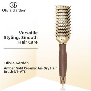 美国进口肋梳与蓬松的发根为男子，奥利维亚奥利维亚离子后发型梳