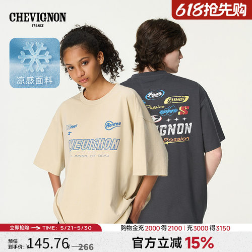 CHEVIGNON潮流复古赛车风短袖T恤