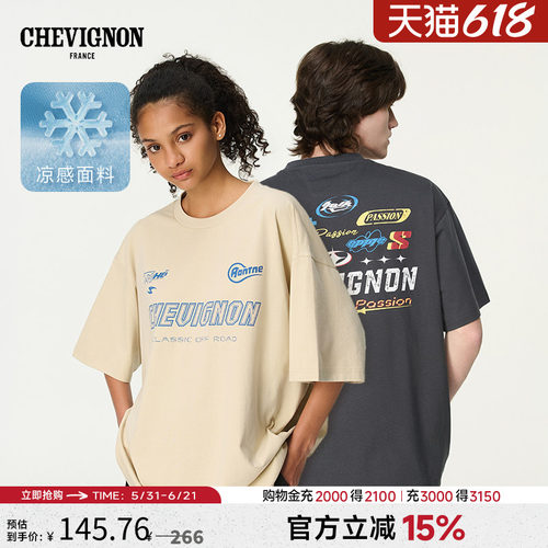 CHEVIGNON潮流复古赛车风短袖T恤