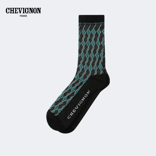 CHEVIGNON格纹中筒袜长袜