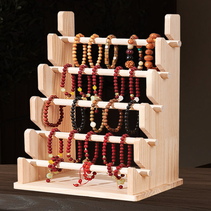 实木首饰收纳架摆摊展示架文玩手串佛珠收纳架项链手镯饰品置物架,收纳整理,首饰架,淘宝优惠券,粉丝福利购,淘宝优惠卷