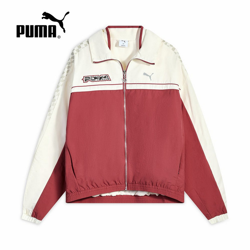 PUMA彪马外套春季新款男女T7加绒休闲运动红色赛车夹克 636