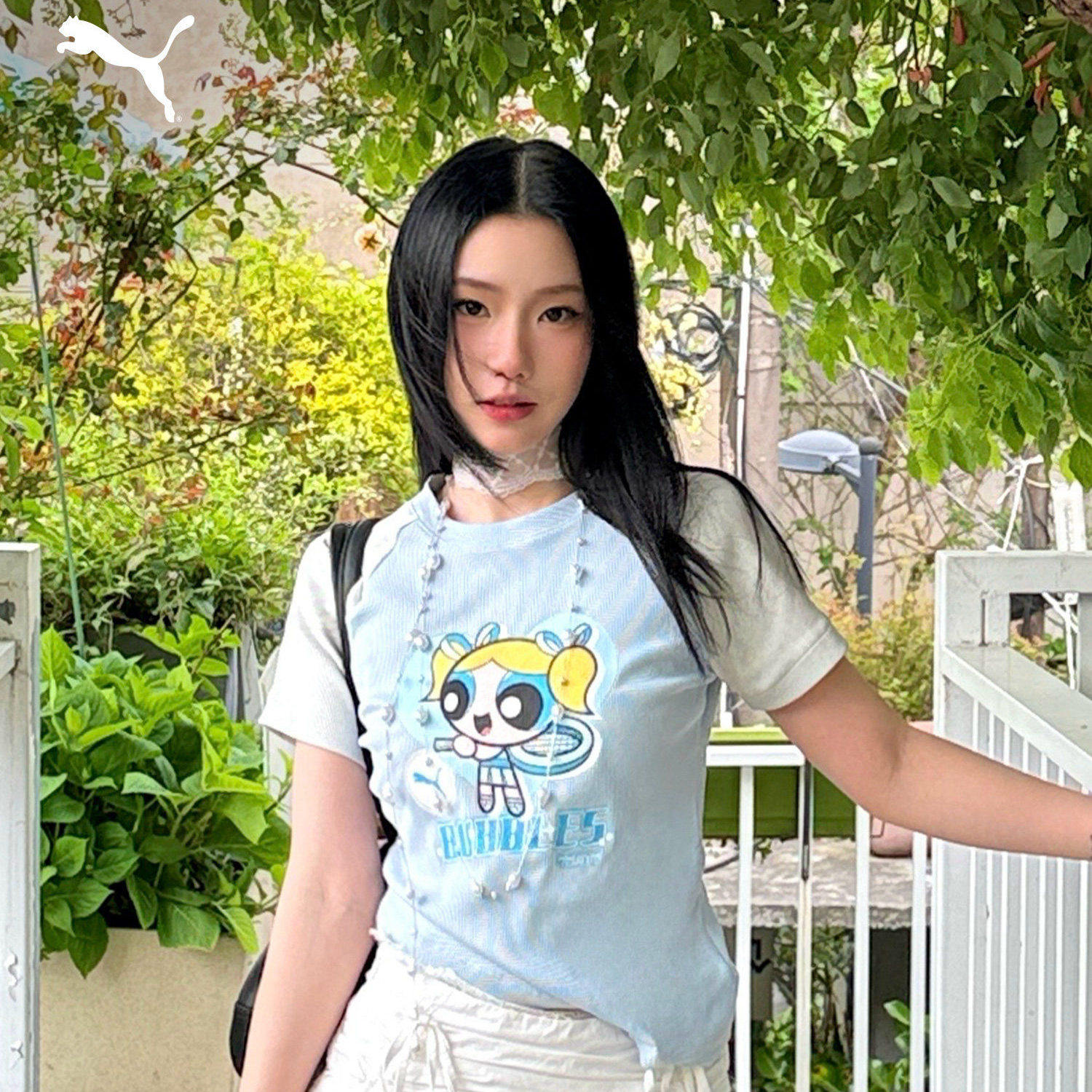 PUMA彪马飞天小女警联名夏季新款女可爱甜酷运动短袖T恤6374