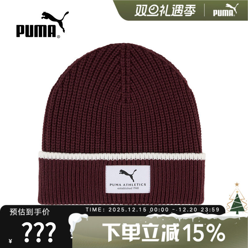 PUMA彪马无檐便帽保暖冷帽2025秋冬中性针织包头帽 0264