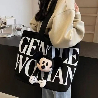 帆布包包女2025新款卡通米奇大容