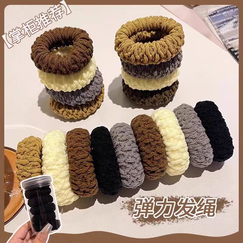新款加厚加粗发饰发绳加宽扎头发橡皮筋发圈头绳高马尾高弹力lf