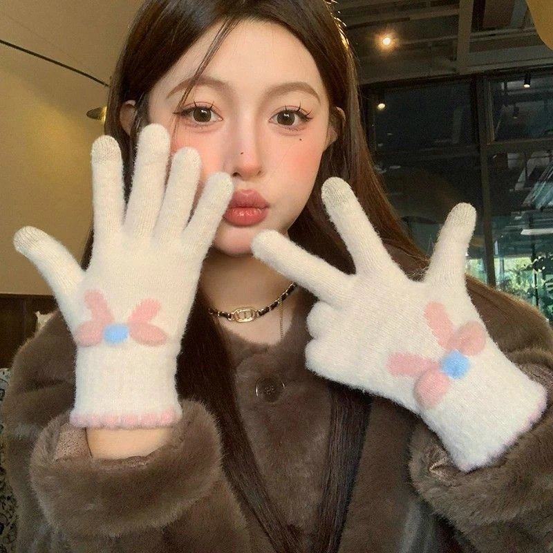 手套女冬季可爱百搭毛茸茸学生防寒保暖可触屏全包分指针织手套T,服饰配件/皮带/帽子/围巾,手套,淘宝优惠券,粉丝福利购,淘宝优惠卷