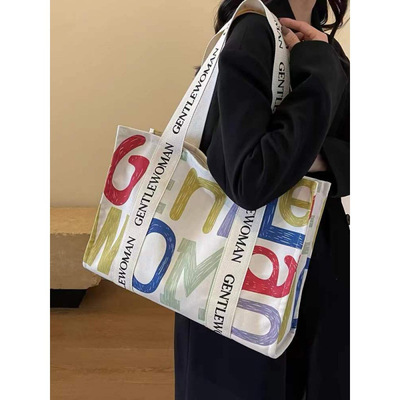 大容量帆布包女夏天外出短途旅行