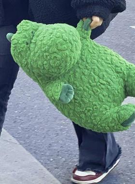 恐龙毛绒玩具公仔玩偶小可爱布娃娃睡觉抱枕男生绿色送女生日礼物