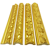 热销PU线条欧式 饰雕花平线条背景墙边框封边描金仿石 天花吊顶线装