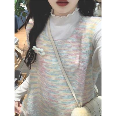 茶歇法式两件套针织连衣裙