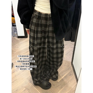 MMUIICHAN 黑灰橙 磨毛面料的两侧口袋基础百搭松紧腰休闲裤