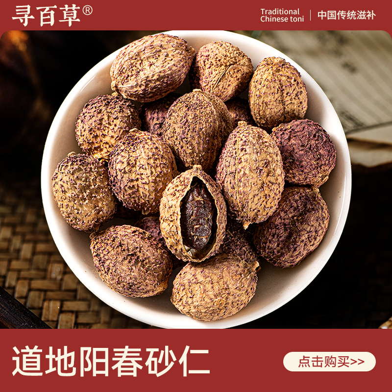 寻百草中药材阳春砂仁100g广东阳春特产沙仁正宗阳春砂春沙仁新货