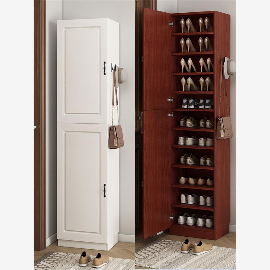 入户鞋柜窄款高立式电梯口家用门口夹缝多层大容量简约阳台储物柜
