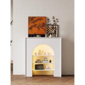 饰柜简约现代背景墙婚礼法式 网红壁炉柜欧式 民宿装 客厅玄关收纳柜