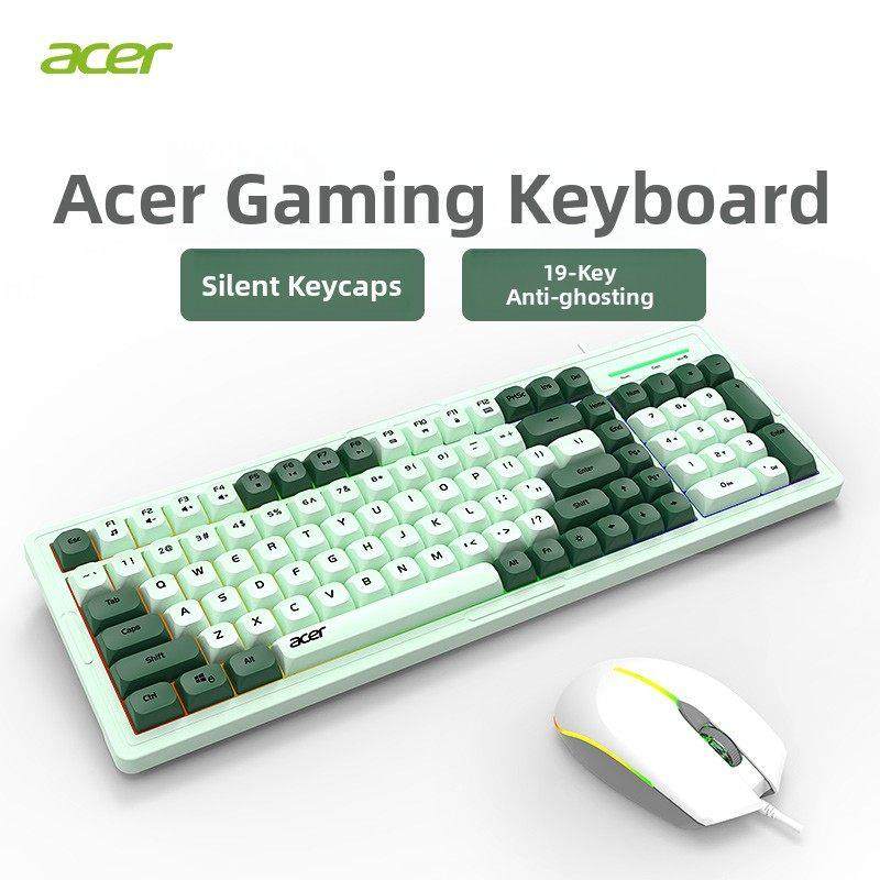 宏碁acer键盘鼠标套装台式电脑有线机械手感静音电竞游戏专用键鼠