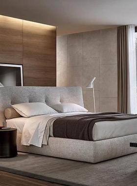 poliform极简布艺高靠背主卧1.8米大小户型RAVER设计师现代简约床