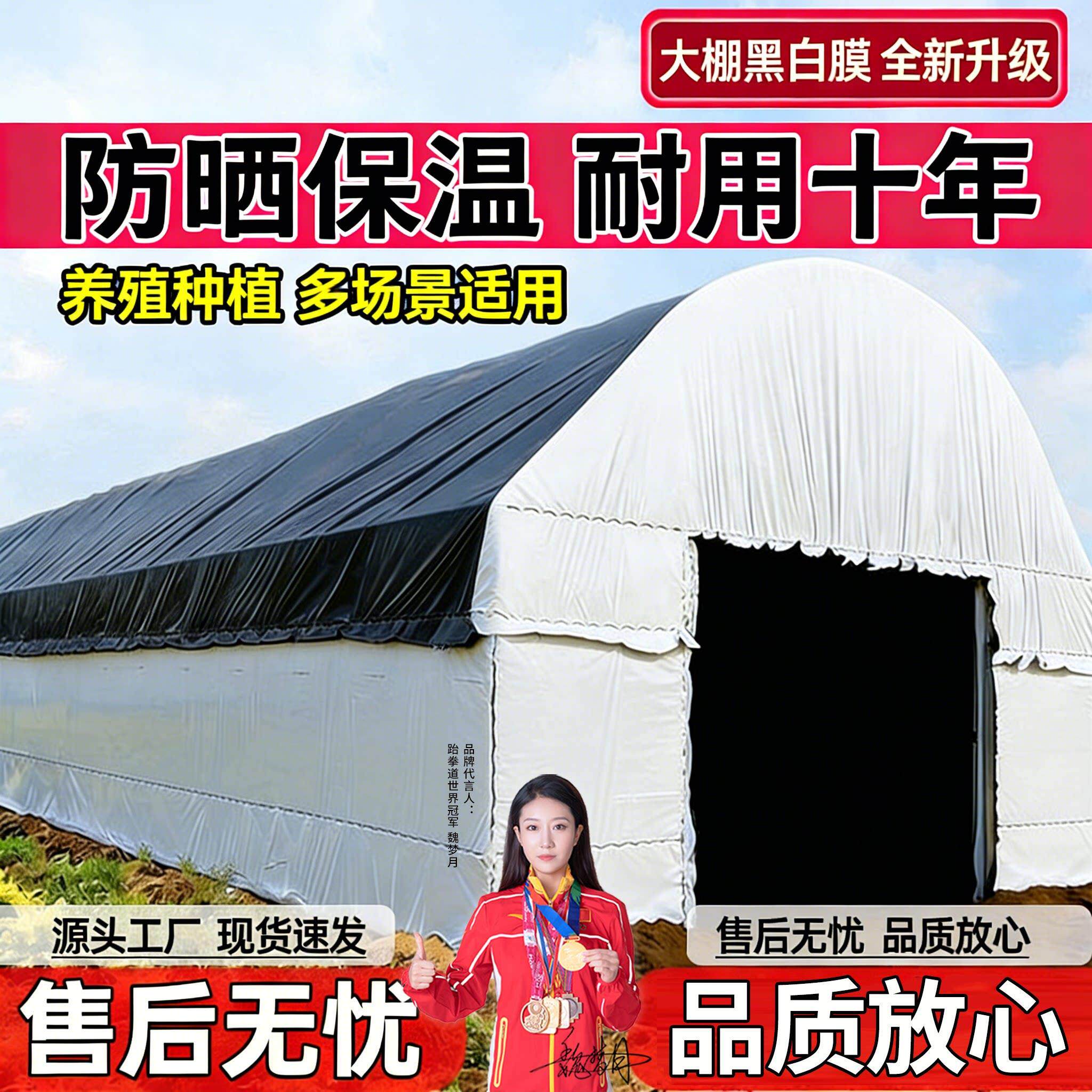 大棚黑白膜塑料膜养殖防晒加厚进口隔热反光防渗膜保温专用遮光膜