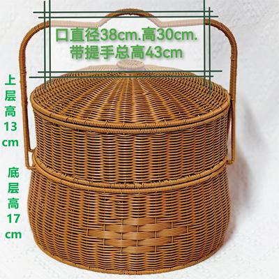 TY34彷藤婚庆乔迁新喜奉供拜神篮拜祖公篮子祭神祭祖拜拜手提篮子