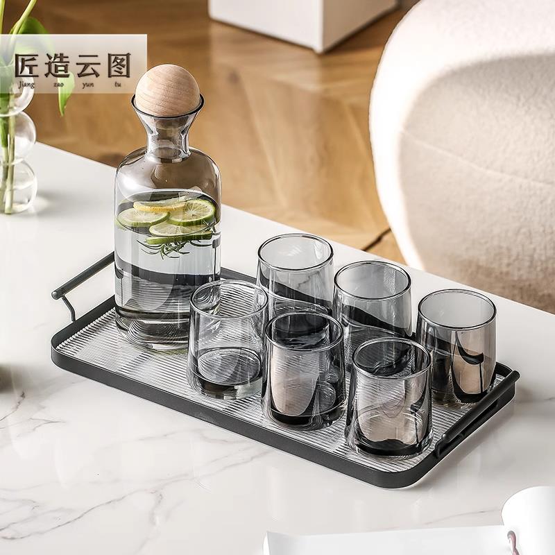 匠造云图轻奢玻璃杯子套装家用客厅待客高级感水壶凉水杯耐高温款