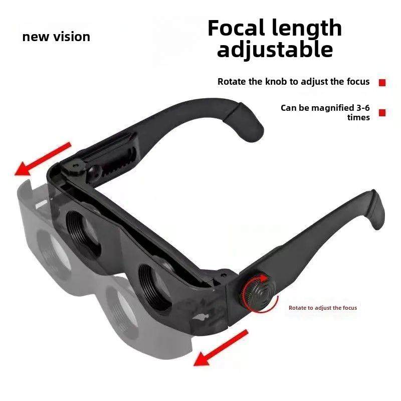 放大镜超高清夜光可夜视镜调焦头戴眼镜式望远镜两用多功能老花眼