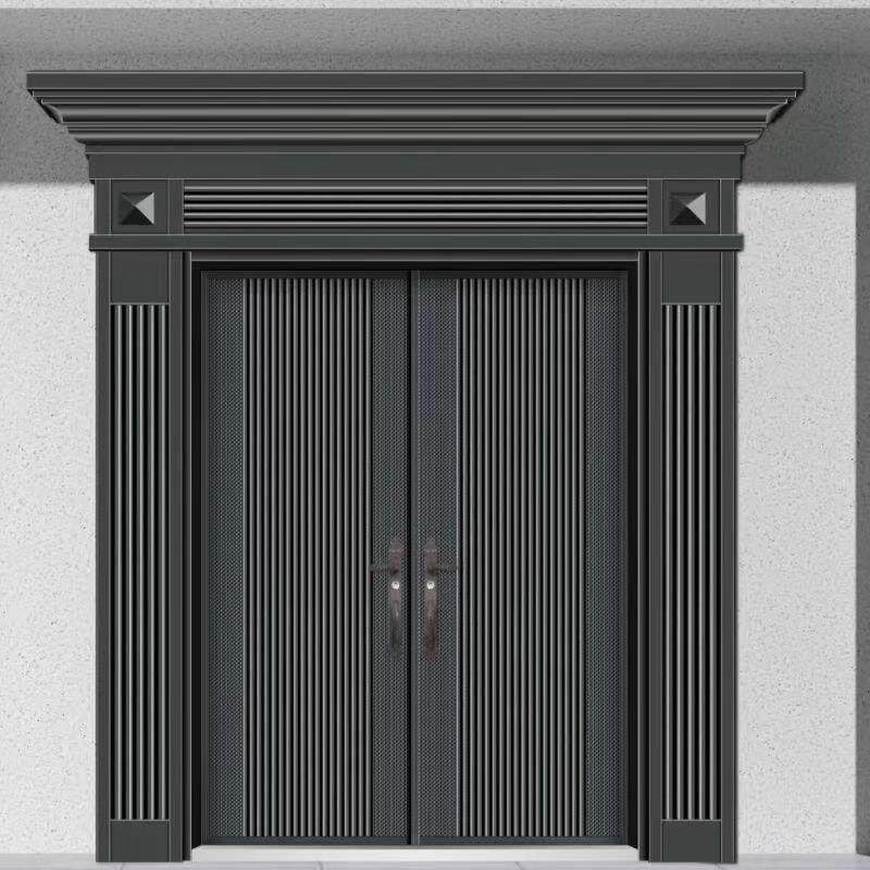 定制锌合金甲级别墅大门防盗门彷真铜门农村进户大门对开 四开 大