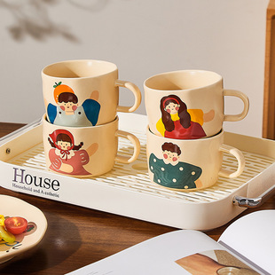 可爱亲子杯陶瓷杯创意马克杯女生伴手礼情侣水杯家用杯子新年礼物