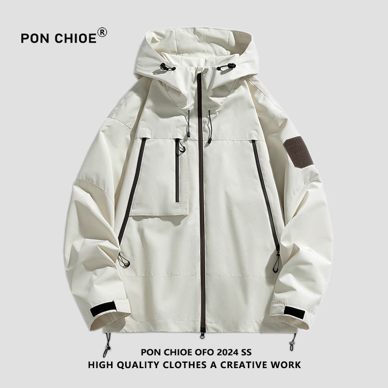 PONCHIOE外套男士春秋季连帽