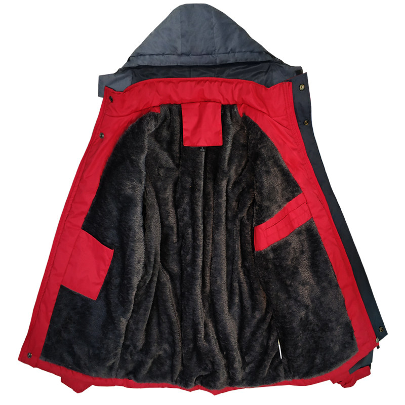 棉衣男冲锋棉服加绒加厚冬季外套男士棉袄防寒衣工作服大码冬装男