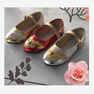 新款新疆维吾尔族藏族舞蹈鞋成人儿童拉丁民族舞鞋广场舞鞋结婚鞋