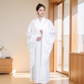 海青居士服女禅修服皈依僧袍男白色海清多丽丝柔软透气师父僧衣服