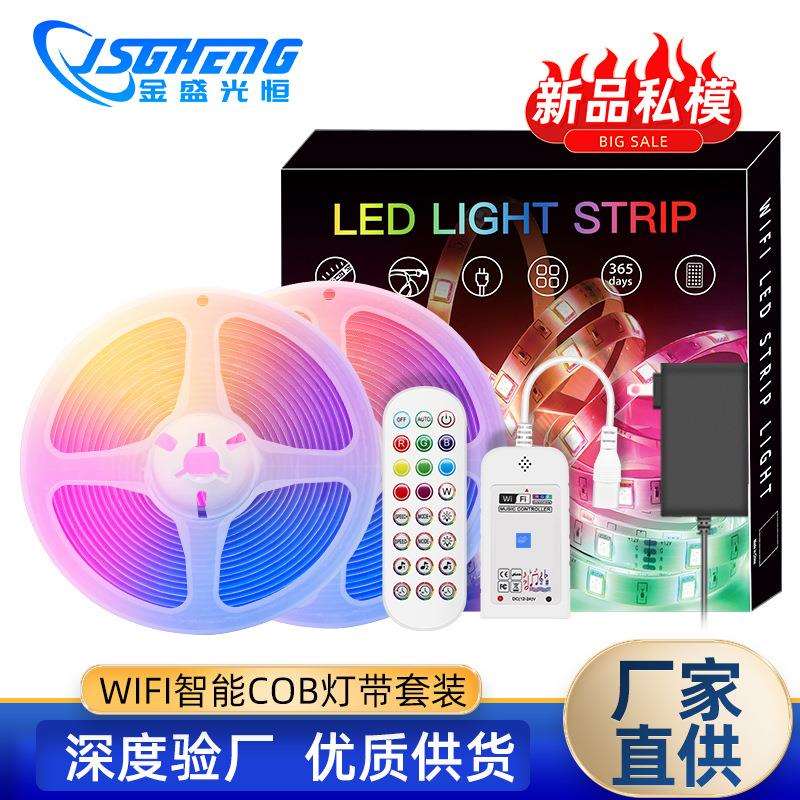 COB灯带套装RGB七彩变色灯条led霓虹软灯带12V室内装饰氛围线条灯