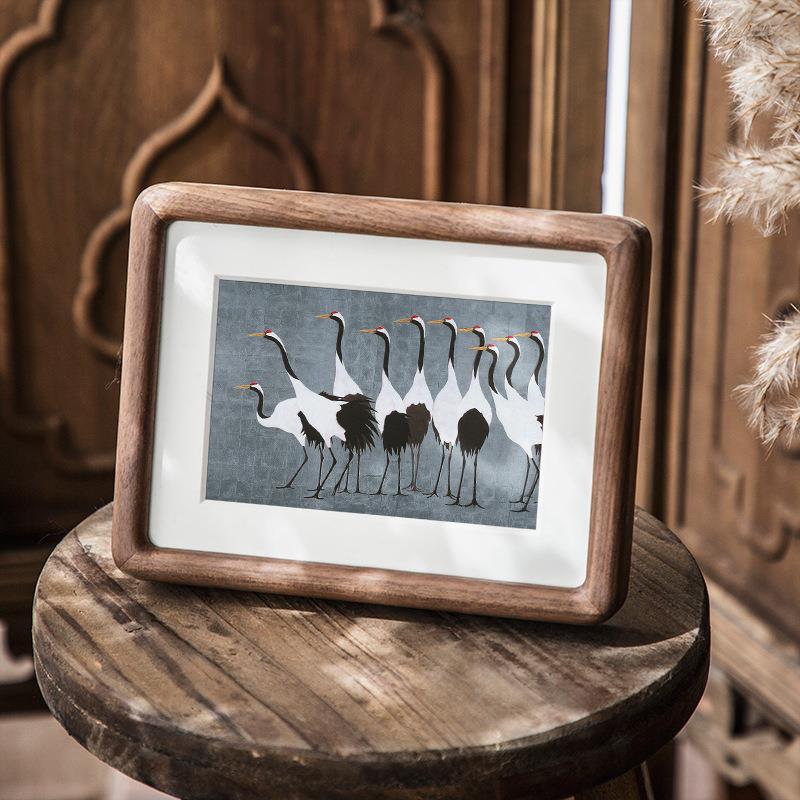 中式复古黑胡桃相框画框高端照片书法摆台定购影楼挂墙上相框