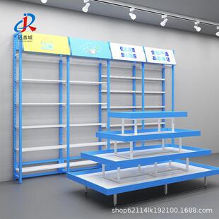 潮玩商品货架列边柜展示架便小利店优品陈架精百品货店彩色货73架