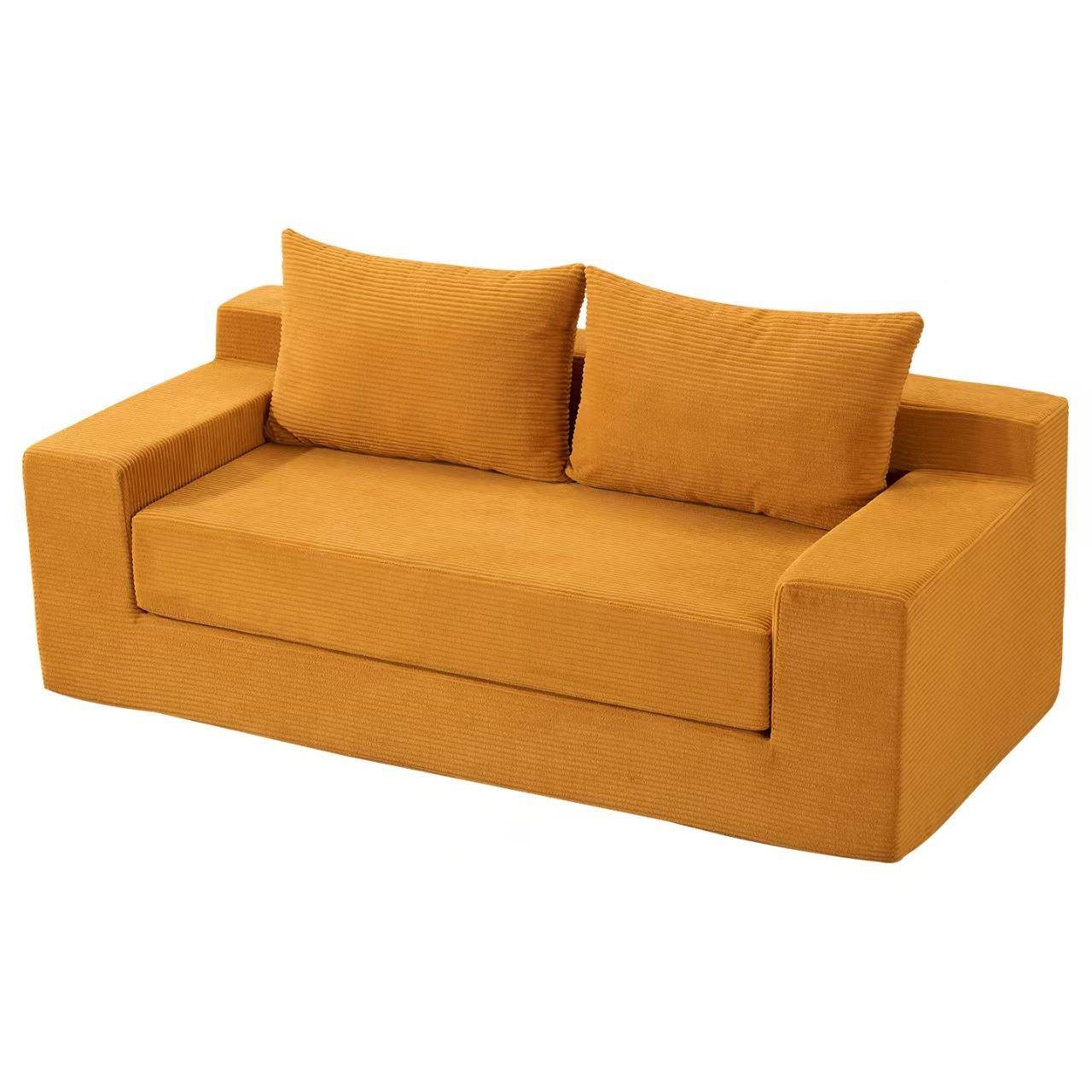 沙发客布约艺简小户厅出租屋单双人可躺型沙发组装折叠OFH两用沙