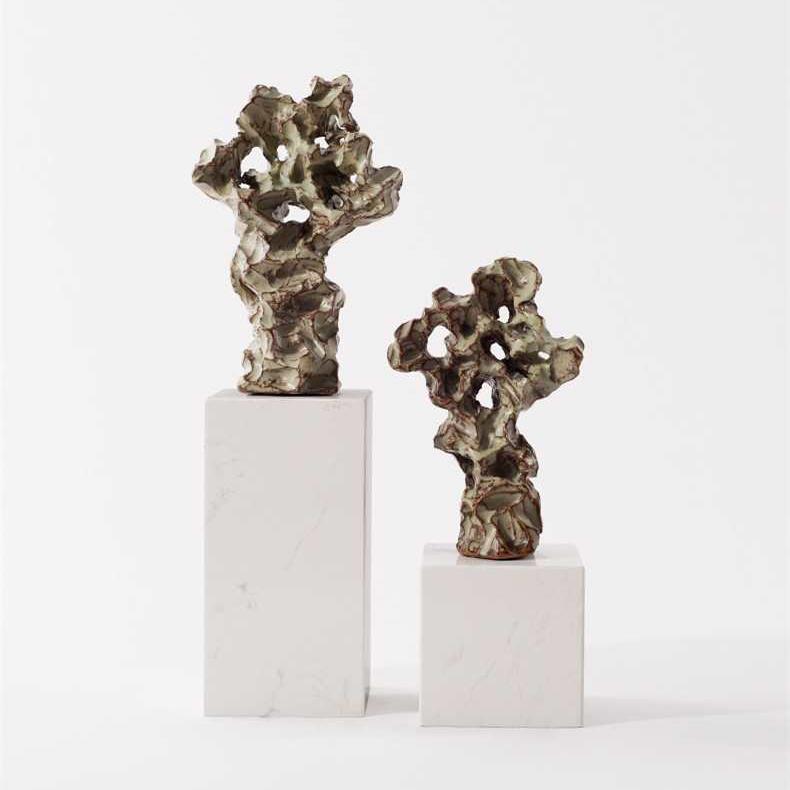 新式抽象处太湖F87MS6ST石摆件黑大色理石样板房间中售楼客厅茶几