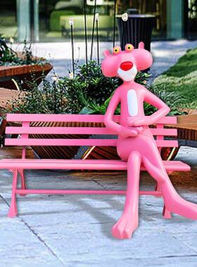 户卡通动物座外椅雕玻璃钢网红塑休闲园椅园林景区公商场美座椅雕