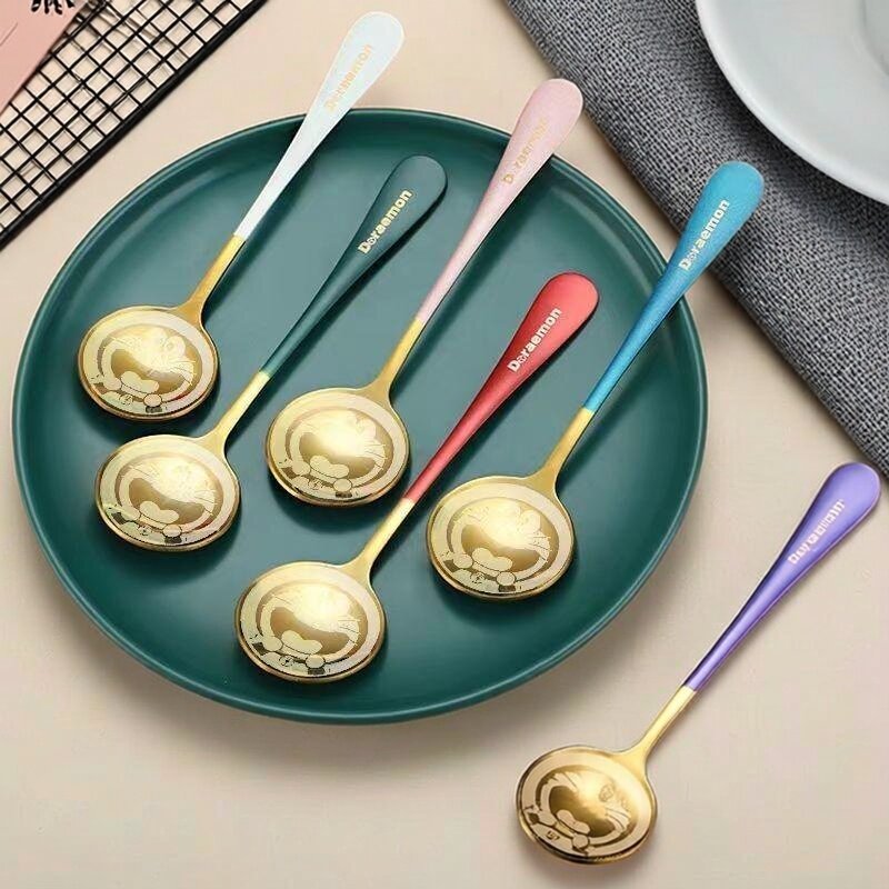 ins风西餐勺个性汤勺调羹汤匙儿童不锈钢家用大号高颜值吃饭勺子