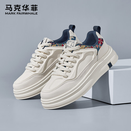 马克华菲男鞋2026新款小白鞋板鞋