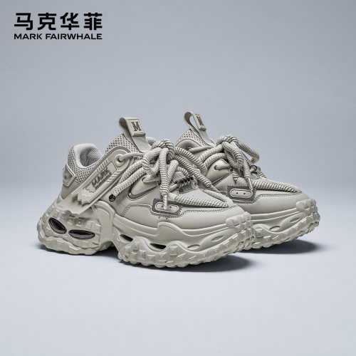 马克华菲男鞋夏季透气男款老爹鞋