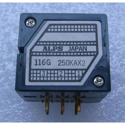 日本工厂阿尔卑斯27型蓝壳10K/50K/100K/250K/500K双连接电位器与